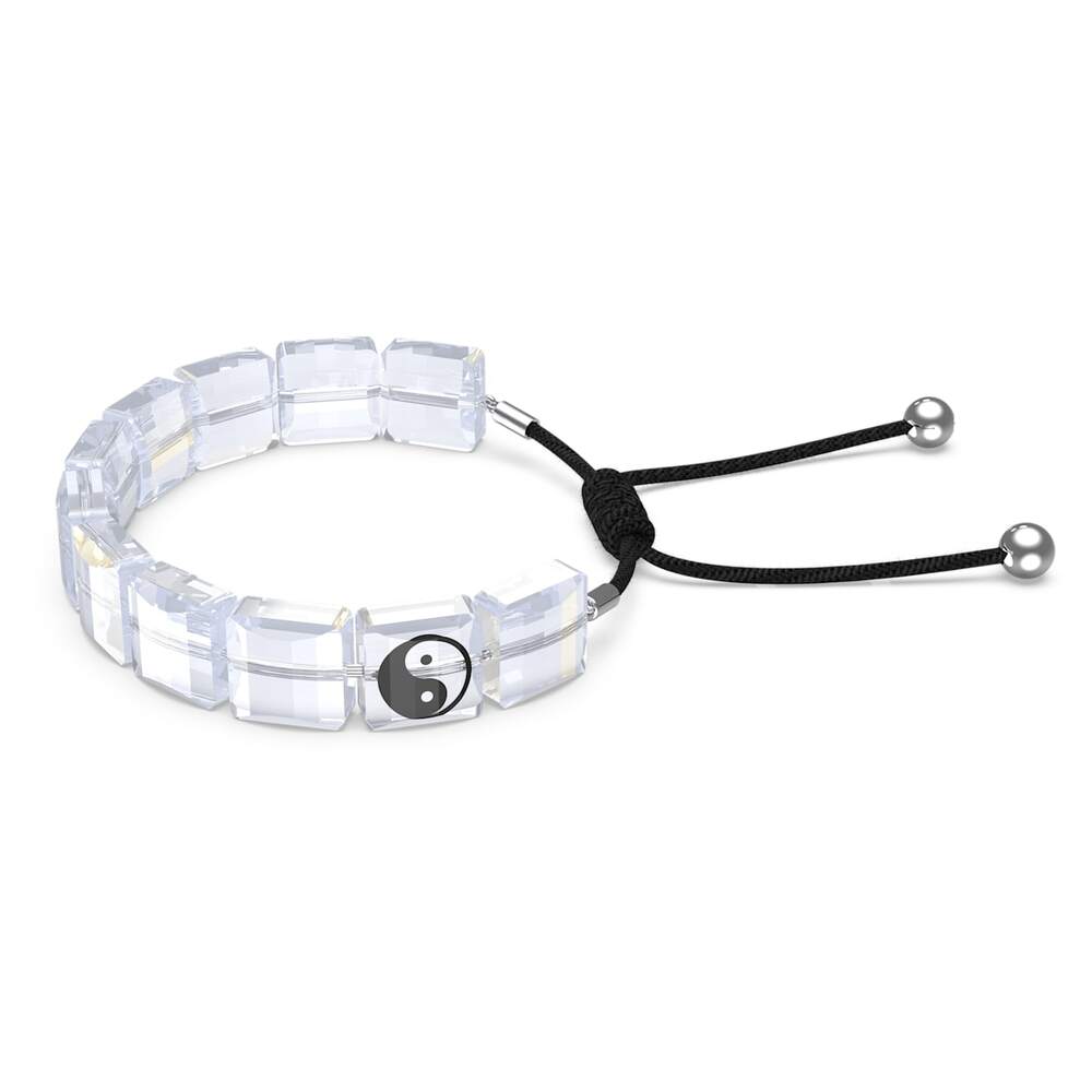 Swarovski Letra collection Yin Yang, White, Rhodium plated Bracelet New